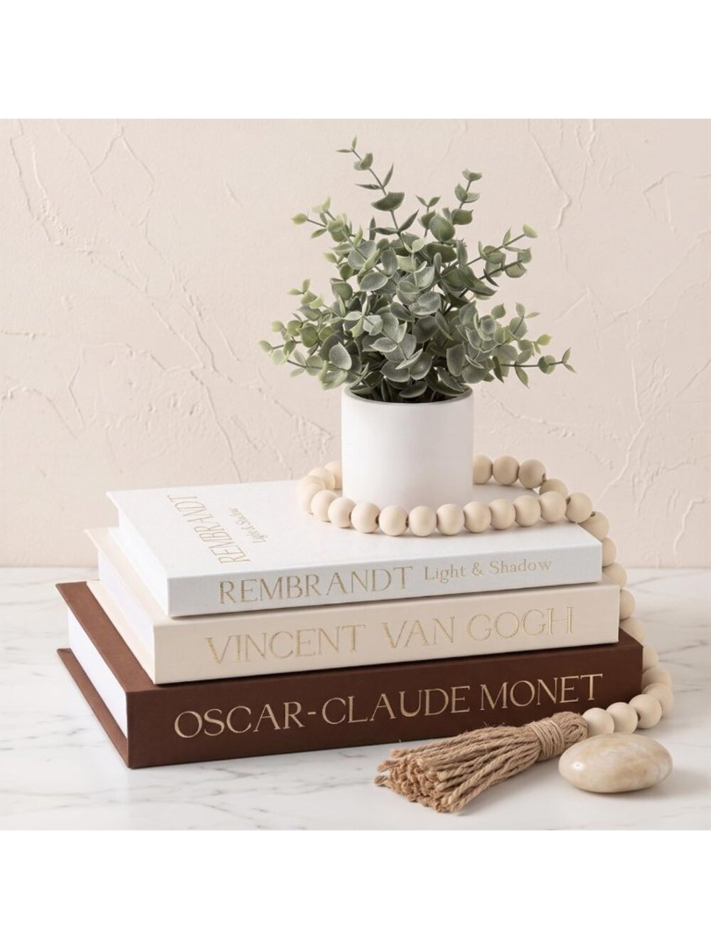 3 Pack Faux Linen Book Storage Boxes | Modern Home Decor & Shelf Organizer